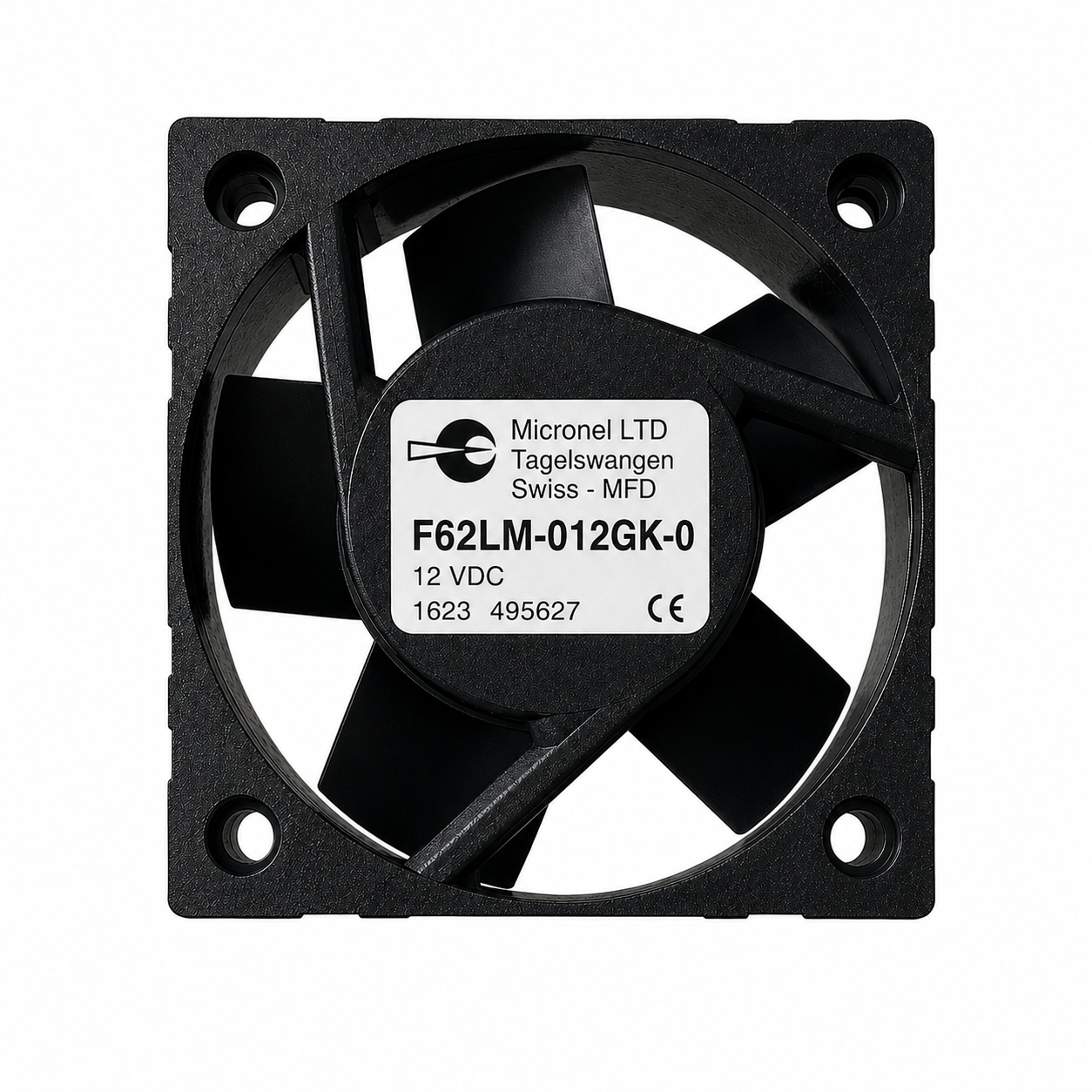 Micronel Flachlüfter F62LM012GK-0 - 62x62x10 mm, 12VDC