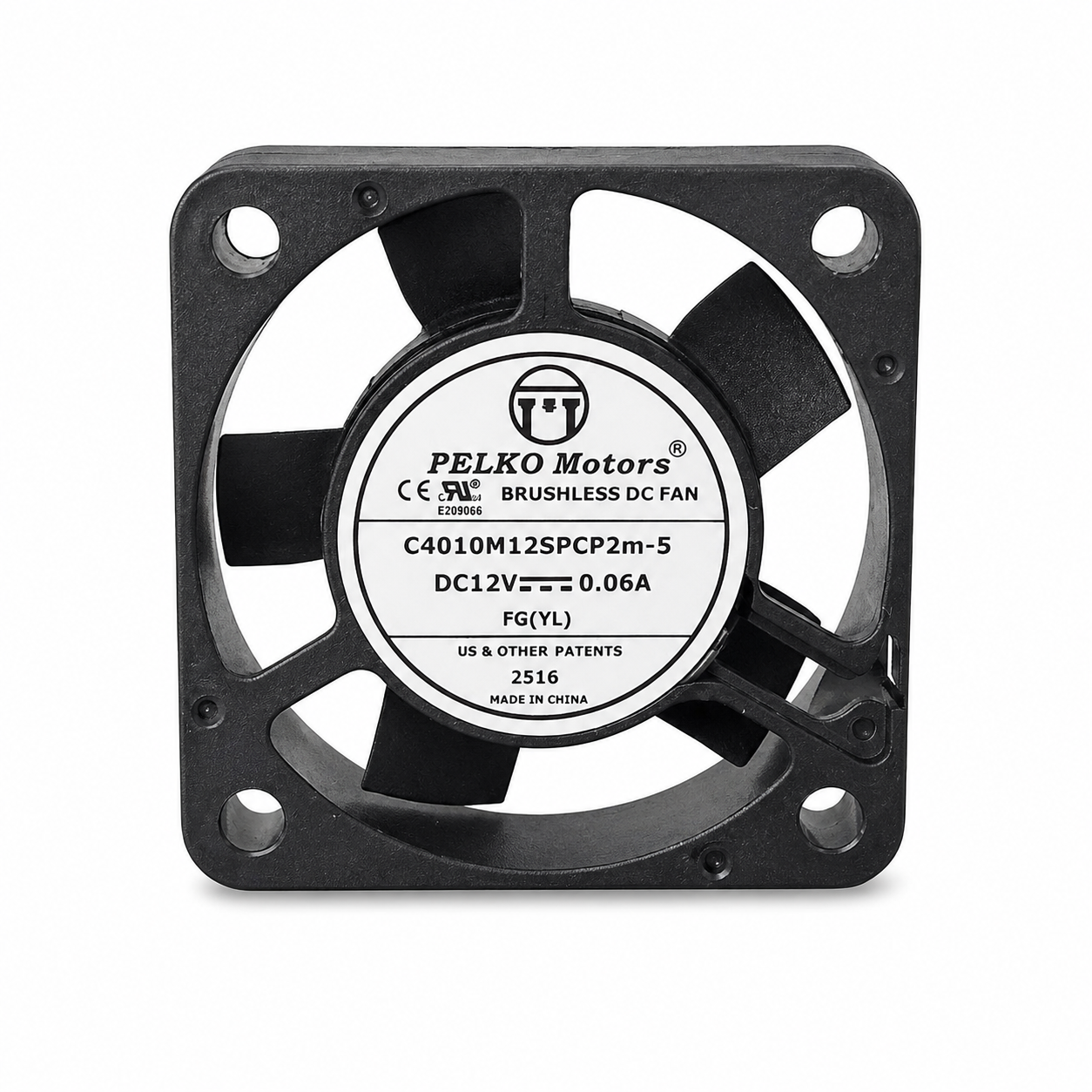 C4010M12SPCP2m-5-155 Flachlüfter 40x40x10 mm, 12 VDC Kabellänge 155 mm